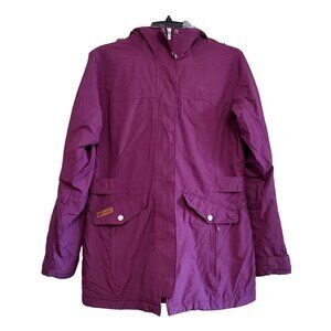 Columbia Hooded Jacket Women's Full Zip Size Medium Long Sleeve Nylon